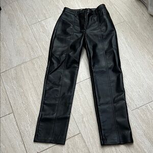 Aritzia Wilfred Black Vegan Leather Pants
